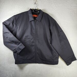 Red Kap Work Jacket Mens Size 2XL Quilted Lined Black Industrial‎ Coat